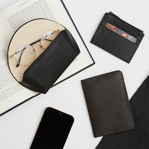 bespoke black faux leather card holder with zip - Direct from UK's ethical bags supplier