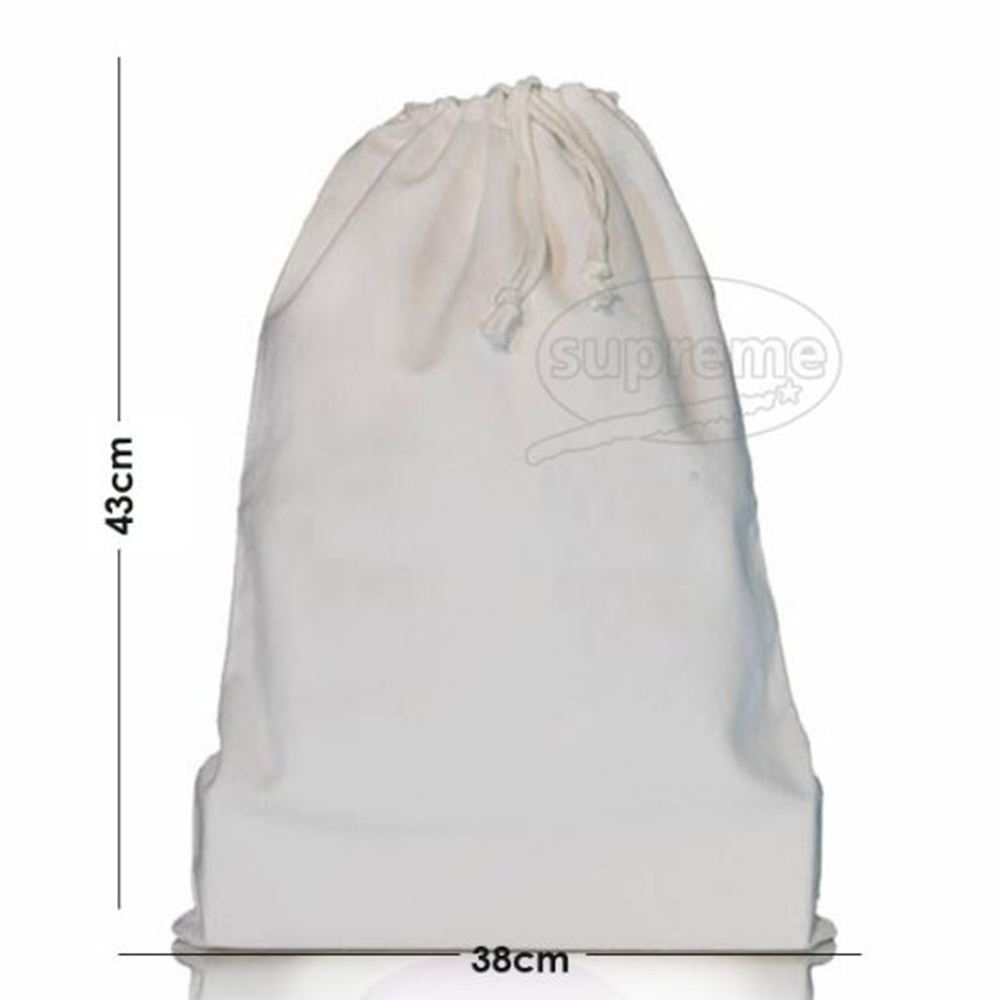 white medium drawstring bags