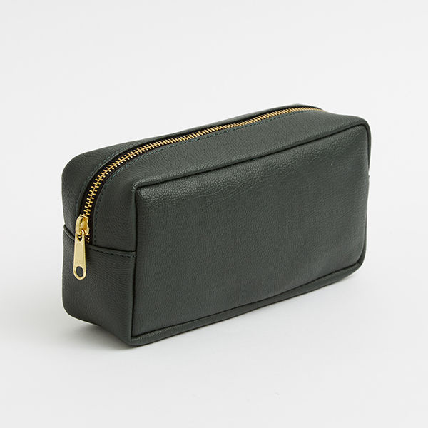 vegan leather pouch bag black with zipper in any size and shape direct from manufacturer